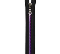 Prym Reißverschluss S14 teilbar 70 cm Schwarz/Violett Chiusura Lampo, Poliestere, Nero/Viola