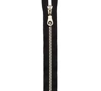 Prym Reißverschluss S14 teilbar 75 cm Schwarz/New Gold Chiusura Lampo, Poliestere, Nero/Oro