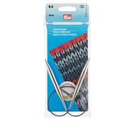 Prym Rundstricknadeln MS 40 cm 9,00 mm silberfarbig Aiguilles à Tricoter circulaires, Laiton, Argenté, 9 mm