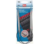 Prym Rundstricknadeln MS 60 cm 10,00 mm silberfarbig Ferri da Maglia circolari, Ottone, Argento, 10,0 mm