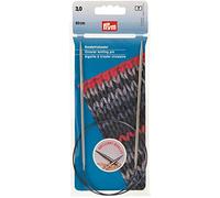 Prym 212122 MS Aiguilles à tricoter circulaires en laiton Argenté 60 cm 3 mm