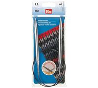 Prym Rundstricknadeln MS 60 cm 8,00 mm silberfarbig Ferri da Maglia circolari, Ottone, Argento, 8,0 mm