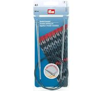 Prym Rundstricknadeln MS 80 cm 4,00 mm silberfarbig Aiguilles à Tricoter circulaires, Laiton, Argento, 4 mm