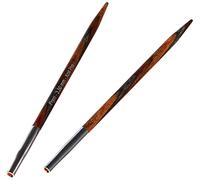 Prym Rundstricknadelspitzen Natural Farbig Kurz 8,7 cm 3,50 mm Aiguilles à Tricoter circulaires, Bois, Multicolore, 3,5 mm