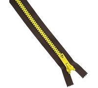 Prym S12 Fermeture Éclair Bicolore à extrémité Ouverte Marron foncé Jaune 34 x 5 x 1 cm