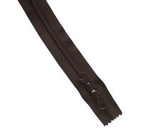 Prym-S13 Chiusura a Cerniera, Con 2 Vie, Zip Con Linguetta rifrangente, in plastica, Colore: Marrone Scuro, 60 cm