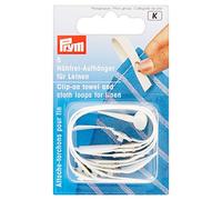 Prym Serviette À Clipser Et Boucles en Tissu pour Lin 5 Pièces, Blanc
