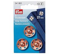 Prym Sew-on Snap Fastener Brass, Metal, Rose Gold, 9.3 x 5.7 x 0.7 cm
