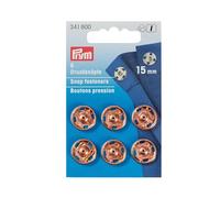 Prym Sew-on Snap Fastener Brass, Metal, Rose Gold, 9.3 x 5.7 x 2 cm
