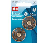Prym Sew-on Snap Fasteners Antique Brass 30 mm