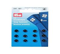 Prym Sew-on Snap Fasteners Brass Black 6 mm