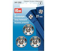 Bouton pression Prym à coudre - 21 mm argenté - 3 pcs