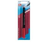 Prym Stylo marqueur textile lavable rouge - Pointe fine - Pour couture et broderie - 610845