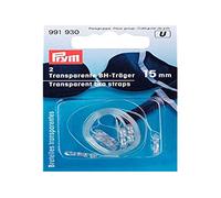 Prym - Supporto per reggiseno, 15 mm, 2 pezzi, trasparente