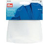 Prym Taille Unique Lot de 2 Coussinets d'épaule/Manches Raglan avec Sangle de Fermeture, Blanc