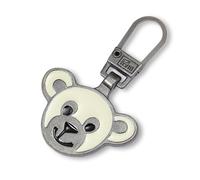 Prym 482173 Fashion Zipper Puller for Children Bear, Silver, Bär, weiß/altsilber, 1 Stück