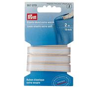 Prym Tissu À Tisser Élastique Extra Doux, 2 Mètres Longueur x 10 mm D'Épaisseur, Blanc