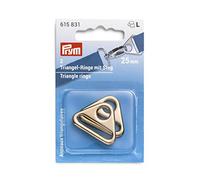 Prym Triangel-Ringe mit Steg 25 mm New Gold Anello Triangolare, Lega di Zinco
