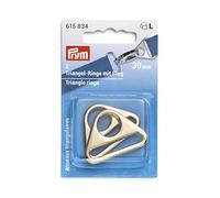 Prym Triangel-Ringe mit Steg 30 mm New Gold Anello Triangolare, Lega di Zinco