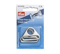 Prym Triangel-Ringe mit Steg 30 mm silberfarbig Anneaux triangulaires, Alliage de Zinc, Argenté