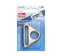 Prym Triangel-Ringe mit Steg 40 mm New Gold Anneaux triangulaires, Alliage de Zinc