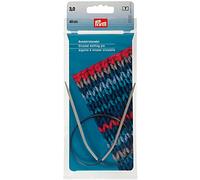 Prym Tricoter aluminium-40 cm- 3 mm- Gris Aiguille Circulaire, Aluminium, Grigio