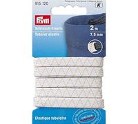 Prym Tubular Elastic, White, 7,5 mm, weiß, 2 m