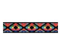 Prym Yellow & Multi Ethnic Design Patterned Elastic 25mm/1in (7mtr), Polyester Blend, Multi-Colour, 15 x 15 x 3 cm
