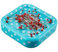 prymlove Polka Dot coussin magnétique broches Comprend 9 g de glass-headed assorties épingles, plastique/métal, rouge