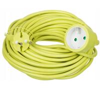 Przedłużacz ogrodowy budowlany limonkowy 20m 230V