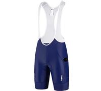 Przewalski Cuissard de cyclisme rembourré 4D pour homme, 2 poches pour | Poches latérales jusqu'à environ Téléphone portable de 6,5", dos en maille, chevilles en silicone, réfléchissant