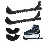 PRZRAO 1 Paire Protege Lame Patin a Glace + 1 Paire de Housses Anti Poussière pour Patins à Glace, Protege Lame Patin a Glace Réglables, Protege Lame Patin a Glace pour Patins à Glace (Noir)