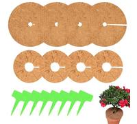 PRZRAO 8 pièces Disque de Coco,4 pièces de 20 cm + 4 pièces de 30 cm,Plantation de Tapis d'hiver,Protection des Arbres Contre Le Gel et Le Froid,Maintien au Chaud,Protection Contre Le Gel