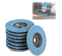 PRZRAO 8 Pièces Disque Meuleuse 76 mm x 10 mm Grain 40/60/80/120 Kit de Mélange Ponçage Efficace Disques Abrasifs Disques à Lamelles Disque Dentelé Disque 76 mm pour Meuleuse D'angle
