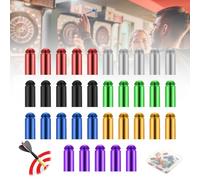 PRZRAO Lot de 35 protections de vol de fléchettes en aluminium - Protection pour ailettes de fléchettes - Petit protège-aile en métal léger - Correcteur fixe à 90 ° - Accessoires pour protection de