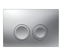 Plaque de commande ronde Geberit Delta 25 115125465, chrome mat, pour double chasse