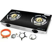 PS-2 Cuisinière à Gaz 2 Flame 8 Kw Verre Propane Avec Sécurité D'Allumage
