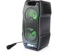 Ps-931 Party Speaker,Microphone,Tws,Bluetooth,2Xusb,2 Ports 6,3 Mm Pour Microphone Et Guitare,Lumières Multicolores,180W P.Maxima,Batterie Lithium Intégrée Avec Jusqu'À 13 Heures De Lec.