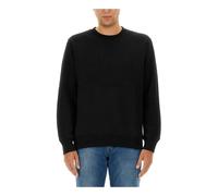 PS By Paul Smith, Homme, Sweatshirts et sweats à capuche, Noir, Taille: S Regular Fit Crew Neck Zebra Embroidery