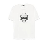 PS By Paul Smith, Homme, Tops, Blanc, Taille: S T-shirt Blanc avec Logo Imprimé