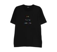 PS By Paul Smith, Homme, Tops, Noir, Taille: M T-shirt noir avec logo en coton