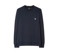 PS By Paul Smith - SweaT-shirt en Coton Fait Main avec Logo Patch - Homme - Sweatshirts et sweats à capuche - Bleu - Taille: M