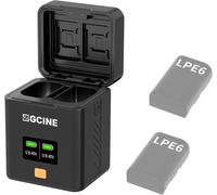 PS-LPE6 Dual USB-C Charger Case Box with PD Fast Charging for Canon LPE6/E6N/E6NH/E6P Battery
