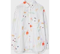 PS Paul Smith PS Paul Smith White Iconic Stripe Printed Shirt White EU 38 (UK 10)