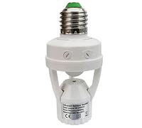 PS-TECH Douille E27 avec Détecteur de Mouvement PIR 360°, Réglage Temps 10s-5min et Lumière 3-2000 Lux, pour Intérieur Jusqu’à 60W