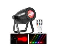 PS21W LED Pin Spot - Projecteur LED éclairage de soirée - effet strobo RVBB - 12W - noir