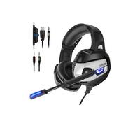 PS4 Casque de Jeu Avec Micro,Onikuma K5 stéréo DE 3,5 mm PC Gaming Casque avec Micro contrôle de Volume pour de Xbox One Noir
