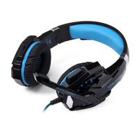PS4 Casque de jeu KOTION EACH G9000 Gaming Headphone 3.5mm Game Headset pour PS4 avec Mic LED bleu