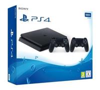 PS4 Slim 500 Go Black + Manette 2ème DualShock PS4 - noir