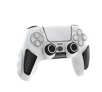 PS5 Grip Couverture en silicone pour PlayStation 5 Grip, jeu d'autocollants de couverture en silicone, noir et blanc